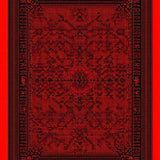 Ultra Soft Area Rug, Non Slip, Stain Resistant, Washable Area Rugs for Living Room, Bedroom, Vibrant Abstract Spider Design(Red)