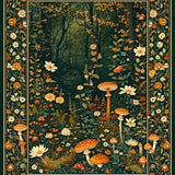 Intricate Nature Motif Runner(Green)