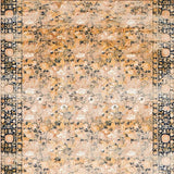 Trendy Patchwork Area with Contemporary Floral Design(Beige)