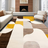 Ultra Soft Area Rug, Non Slip, Stain Resistant, Washable Area Rugs for Living Room, Bedroom, Abstract Geometric Area Modern Home Entryway(Yellow)