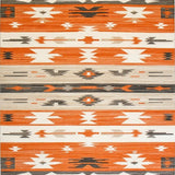 Ultra Soft Area Rug, Non Slip, Stain Resistant, Washable Area Rugs for Living Room, Bedroom, Southwest Tribal Geometric Area Vibrant Hues Boho(Orange)