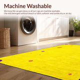 Ultra Soft Area Rug, Non Slip, Stain Resistant, Washable Area Rugs for Living Room, Bedroom, Sunshine-Inspired Quirky Home Decor(Yellow)