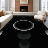 Chic Solid Black Contemporary(Black)