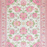 Ultra Soft Area Rug, Non Slip, Stain Resistant, Washable Area Rugs for Living Room, Bedroom, Stylish Distressed Floral Touch(Pink)
