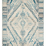 Ultra Soft Area Rug, Non Slip, Stain Resistant, Washable Area Rugs for Living Room, Bedroom, Chic Rustic Diamond Motif(Blue)