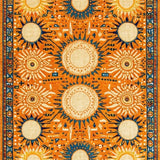 Ultra Soft Area Rug, Non Slip, Stain Resistant, Washable Area Rugs for Living Room, Bedroom, Trendy Natural Palette Circular Style(Orange)
