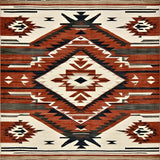 Ultra Soft Area Rug, Non Slip, Stain Resistant, Washable Area Rugs for Living Room, Bedroom, Elegant Ethnic Ogee Design(Brown)