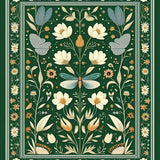 Ultra Soft Area Rug, Non Slip, Stain Resistant, Washable Area Rugs for Living Room, Bedroom, Whimsical Mushroom and Insect Aesthetic(Green)