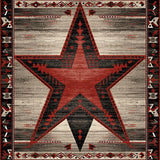 Ultra Soft Area Rug, Non Slip, Stain Resistant, Washable Area Rugs for Living Room, Bedroom, Vintage Rustic Starburst Aesthetic(Gray)