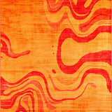 Ultra Soft Area Rug, Non Slip, Stain Resistant, Washable Area Rugs for Living Room, Bedroom, Minimalist Shag Textured Visual Appeal(Orange)