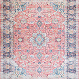 Ultra Soft Area Rug, Non Slip, Stain Resistant, Washable Area Rugs for Living Room, Bedroom, Whimsical Colorful Trellis Vibes(Pink)