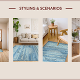 Ultra Soft Area Rug, Non Slip, Stain Resistant, Washable Area Rugs for Living Room, Bedroom, Chic Solid Blue Minimalist Appeal(Blue)