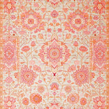 Ultra Soft Area Rug, Non Slip, Stain Resistant, Washable Area Rugs for Living Room, Bedroom, Artistic Vintage Blossom Motif(Pink)