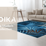 Ultra Soft Area Rug, Non Slip, Stain Resistant, Washable Area Rugs for Living Room, Bedroom, Tribal Colorful Geometric Aesthetic(Blue)