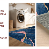 Elegant Textured Geometric Motif(Blue)