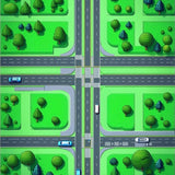 Colorful Miniature Metropolis Layout(Green)