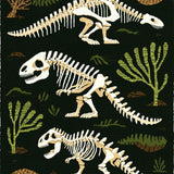Charming Earthy Dinosaur Illustration(Black)