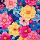 Ultra Soft Area Rug, Non Slip, Stain Resistant, Washable Area Rugs for Living Room, Bedroom, Whimsical Rainbow Blossom Theme(Pink)