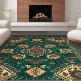 Vintage Floral Textured Print(Green)
