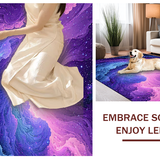 Ultra Soft Area Rug, Non Slip, Stain Resistant, Washable Area Rugs for Living Room, Bedroom, Charming Ethereal Sky Motif(Purple)