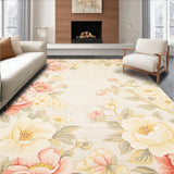 Ultra Soft Area Rug, Non Slip, Stain Resistant, Washable Area Rugs for Living Room, Bedroom, Garden Bloom Anti Fatigue Area Pair Beige Petal Comfort Mat(Ivory)