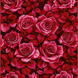 Ultra Soft Area Rug, Non Slip, Stain Resistant, Washable Area Rugs for Living Room, Bedroom, Artistic Plush Floral Interpretation(Red)