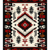 Modern Rustic Triangular Design(Red)