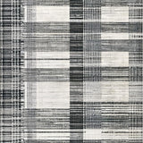 Ultra Soft Area Rug, Non Slip, Stain Resistant, Washable Area Rugs for Living Room, Bedroom, Elegant Large Area Rug with Bold Striped Pattern Design(Black)