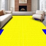 Ultra Soft Area Rug, Non Slip, Stain Resistant, Washable Area Rugs for Living Room, Bedroom, Vibrant Abstract Geometric Motif(Yellow)