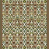 Ultra Soft Area Rug, Non Slip, Stain Resistant, Washable Area Rugs for Living Room, Bedroom, Artful Ogee Motif with Depth(Brown)