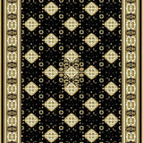 Classic Octagonal Rustic Floral Touch(Black)