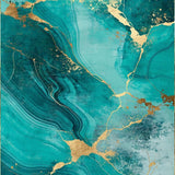 Bold Turquoise Brushstroke Visuals(Blue)