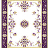 Ultra Soft Area Rug, Non Slip, Stain Resistant, Washable Area Rugs for Living Room, Bedroom, Abstract Loom Floral Area(White)