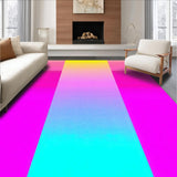 Ultra Soft Area Rug, Non Slip, Stain Resistant, Washable Area Rugs for Living Room, Bedroom, Whimsical Rainbow Fluffy Aesthetic(Pink)