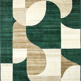 Ultra Soft Area Rug, Non Slip, Stain Resistant, Washable Area Rugs for Living Room, Bedroom, Modern Abstract Swirls Machine Area(Green)