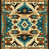 Ultra Soft Area Rug, Non Slip, Stain Resistant, Washable Area Rugs for Living Room, Bedroom, Vibrant Southwestern Geometric Artwork(Brown)