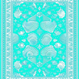 Charming Turquoise Beach Motif(Blue)