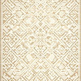 Beige Ivory Area with Elegant Diamond Trellis Design(Beige)
