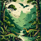 Vibrant Prehistoric Adventure Theme(Green)