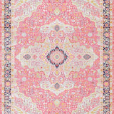 Ultra Soft Area Rug, Non Slip, Stain Resistant, Washable Area Rugs for Living Room, Bedroom, Artistic Dusty Pink Geometric Style(Pink)