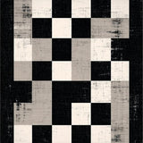 Contemporary Graphic Black and Beige(Gray)