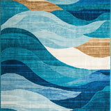 Fresh Nautical Flowing Lines(Blue)