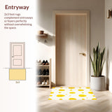 Ultra Soft Area Rug, Non Slip, Stain Resistant, Washable Area Rugs for Living Room, Bedroom, Sunny Egg Inspired Decoration(Yellow)