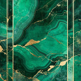 Artful Emerald and Gold Fusion(Green)