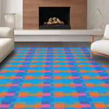 Retro Color Splash Geometric Style(Blue)