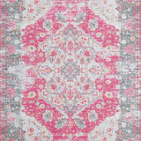 Ultra Soft Area Rug, Non Slip, Stain Resistant, Washable Area Rugs for Living Room, Bedroom, Whimsical Lattice Print Elegance(Pink)