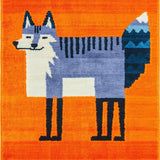Ultra Soft Area Rug, Non Slip, Stain Resistant, Washable Area Rugs for Living Room, Bedroom, Joyful Creature Celebration Style(Orange)