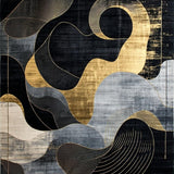 Chic Modern Abstract Contrast(Black)