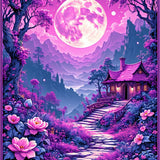 Ultra Soft Area Rug, Non Slip, Stain Resistant, Washable Area Rugs for Living Room, Bedroom, Enchanting Floral Fantasy Composition(Purple)
