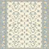 Ultra Soft Area Rug, Non Slip, Stain Resistant, Washable Area Rugs for Living Room, Bedroom, Elegant Interwoven Beige and Sky Blue Floral Design(Beige)